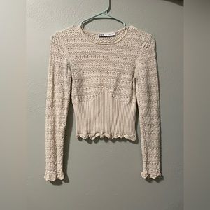 Knit Zara long sleeve blouse